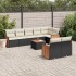 Set de sofás de jardín 8 piezas y cojines ratán sintético
