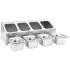 Soporte bandeja Gastronorm con 4 bandejas 1/6 acero