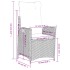 Set comedor de jardín 3 piezas con cojines ratán sintético