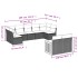 Set de muebles de jardín 9 pzas y cojines ratán sintético