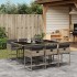 Set comedor jardín 7 pzas y cojines ratán sintético