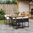 Set de muebles jardín 5 pzas con cojines ratán sintético