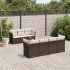 Set sofás de jardín 8 piezas y cojines ratán sintético
