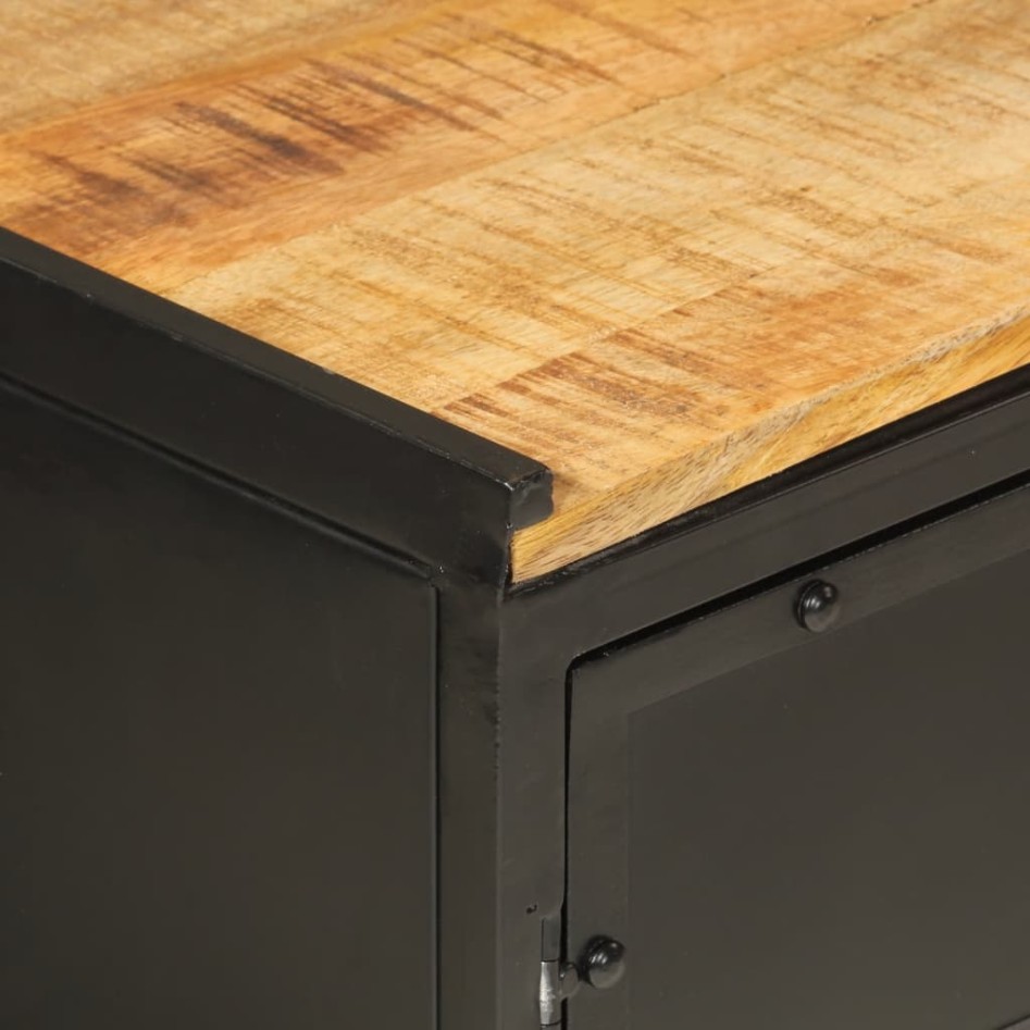 Conjunto de muebles de baño 3 pzas madera maciza mango y