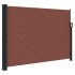 Toldo lateral retráctil marrón 140x500