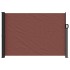 Toldo lateral retráctil marrón 140x500