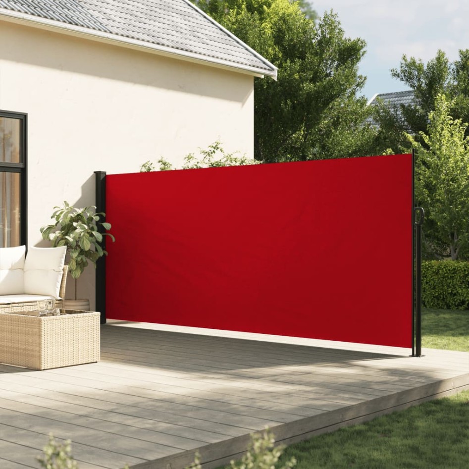 Toldo lateral retráctil rojo 160x600