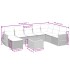 Set de muebles de jardín 9 pzas y cojines ratán sintético