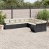 Set de sofás de jardín 10 pzas cojines ratán sintético