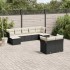 Set de sofás de jardín 8 piezas y cojines ratán sintético