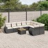 Set de sofás de jardín 10 pzas cojines ratán sintético