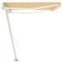 Toldo retráctil manual con LED amarillo y blanco 500x350