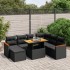 Set de sofás de jardín 8 piezas y cojines ratán sintético