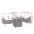 Set sofás de jardín 7 piezas y cojines ratán sintético