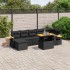 Set de sofás de jardín 8 piezas y cojines ratán sintético