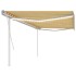 Toldo manual retráctil con luz LED amarillo y blanco 5x3,5