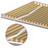 Toldo manual retráctil con luz LED amarillo y blanco 5x3,5