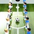 Futbolín de acero blanco 60 kg 140x74,5x87,5