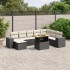 Set de sofás de jardín 8 piezas y cojines ratán sintético