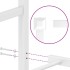 Estructura cama sin colchón con estribo metal blanco 180x200