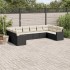 Set de sofás de jardín 10 pzas cojines ratán sintético