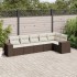 Set sofás de jardín 6 piezas y cojines ratán sintético