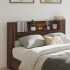 Cabecero de cama con luz LED marrón roble 160x16,5x103,5