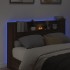 Cabecero de cama con luz LED marrón roble 160x16,5x103,5