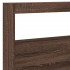 Cabecero de cama con luz LED marrón roble 220x17x102