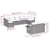 Set de muebles de jardín 9 pzas y cojines ratán sintético