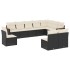 Set de sofás de jardín 10 pzas cojines ratán sintético