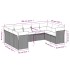 Set de muebles de jardín 9 pzas y cojines ratán sintético
