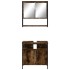 Set de muebles baño 2 pzas madera contrachapada roble