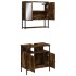 Set de muebles baño 2 pzas madera contrachapada roble
