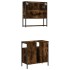 Set de muebles baño 2 pzas madera contrachapada roble