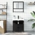 Juego de muebles de baño 2 pzas madera contrachapada