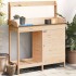Mesa para macetas con armario madera de abeto 110,5x45x124,5