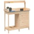 Mesa para macetas con armario madera de abeto 110,5x45x124,5