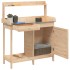 Mesa para macetas con armario madera de abeto 110,5x45x124,5
