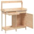 Mesa para macetas con armario madera de abeto 110,5x45x124,5