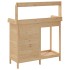 Mesa para macetas con armario madera de abeto 110,5x45x124,5