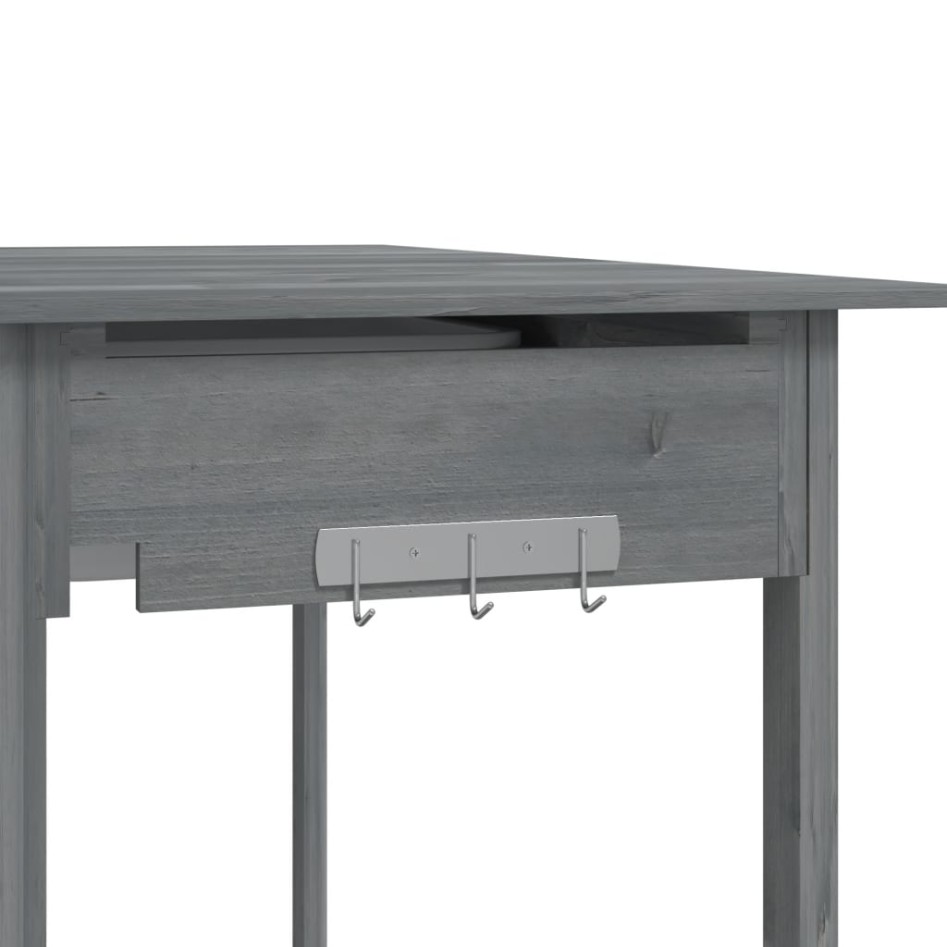 Mesa para macetas con fregadero abeto gris 147,5x44x139,5