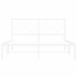 Estructura cama sin colchón con cabecero metal blanco