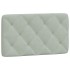 Estructura cama con luces LED terciopelo gris claro 80x200