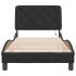 Estructura de cama con luces LED de terciopelo negro 90x190