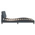 Estructura de cama luces LED terciopelo gris oscuro 120x200