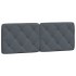 Estructura de cama luces LED terciopelo gris oscuro 120x200