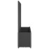 Jardinera con enrejado PP negro 160x40x140