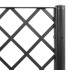 Jardinera con enrejado PP negro 160x40x140