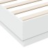Estructura de cama madera de ingeniería blanca 120x190
